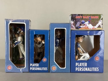 5 - Chicago Cubs Players Personality Bobbleheads in Boxes