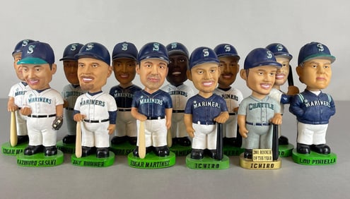 12 - Seattle Mariners Bobblehead with Ichiro and Sasaki