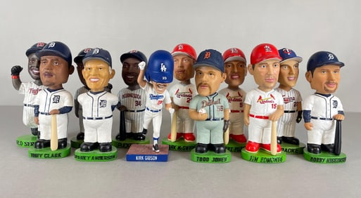 12 - Baseball Bobbleheads with Kirby Puckett, Albert Pujols, Kirk Gibson HR, and More
