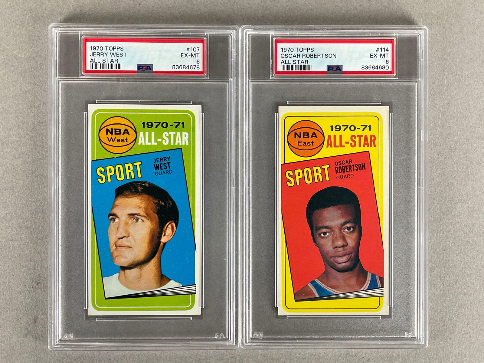 2 - 1970 Topps Basketball All-Star PSA 6s (1 of 2)