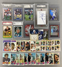 40+ 1963 - 2012 Football Cards with HOFs, Graded Cards