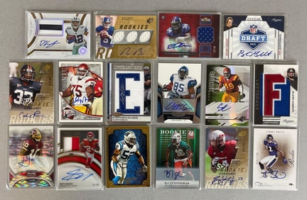 16 - Football Jersey Auto and Insert Cards