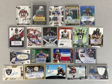 20 - Football Jersey and Auto Cards