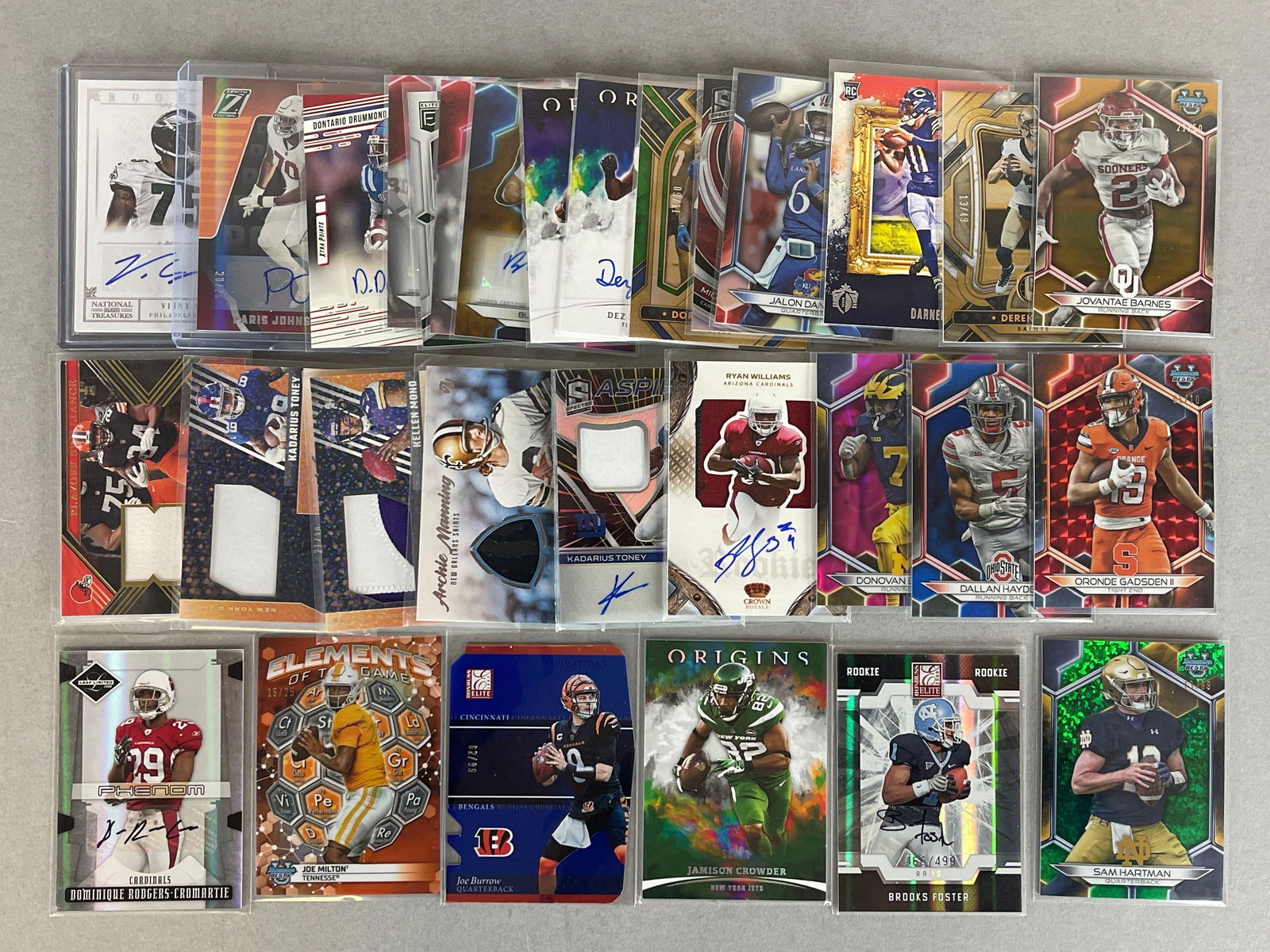 30 - Football Jersey, Auto, and Insert Cards (1 of 2)