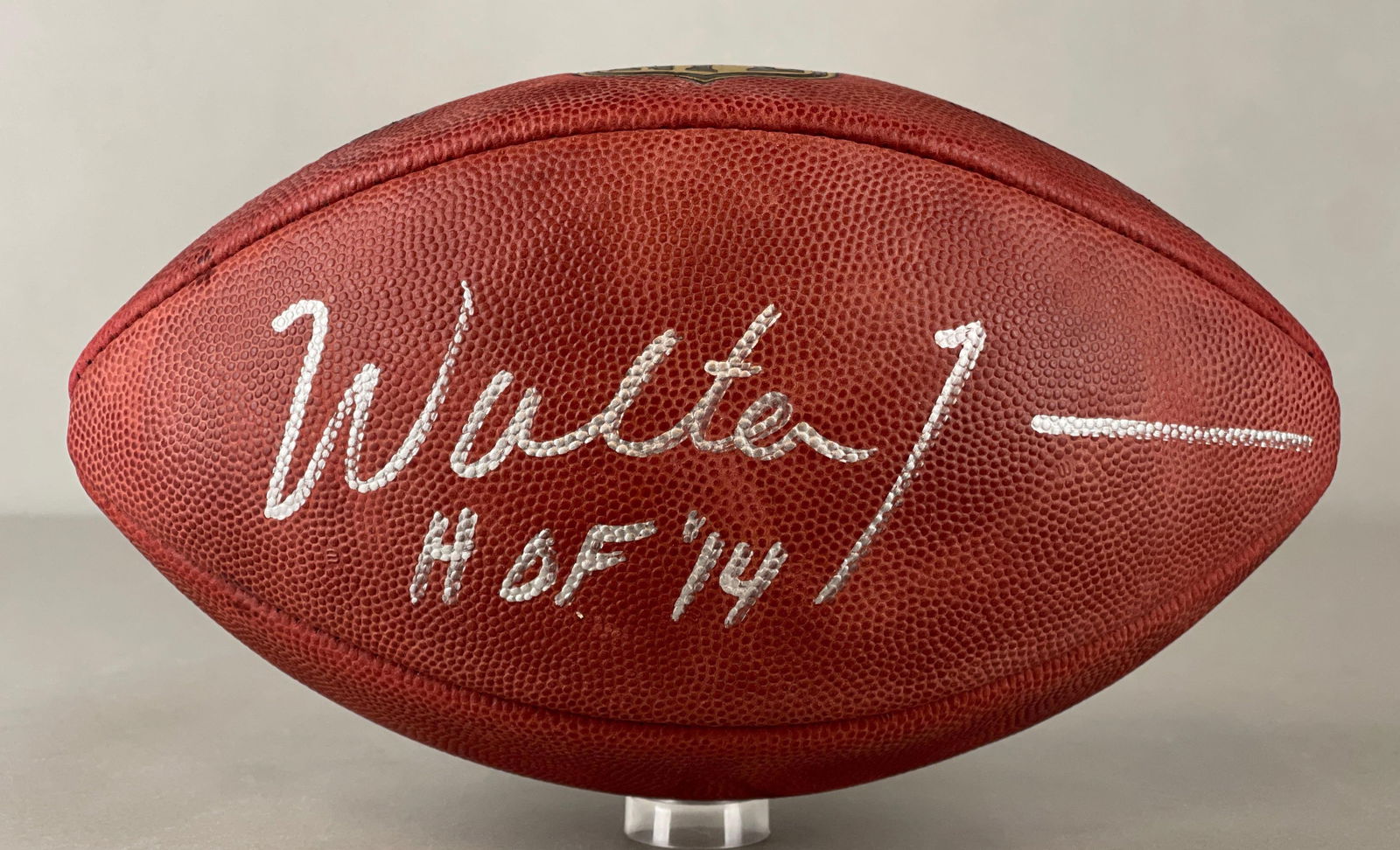 Walter Jones Signed Official NFL The Duke Wilson Football with Inscription (1 of 4)