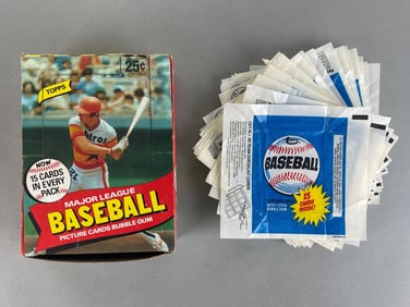 1980 Topps Baseball Empty Wax Box + 25 - Wax Pack Wrapper