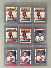 9 - 1990 Score Eric Lindros, Martin Brodeur, and Jaromir Jagr Rookie Cards
