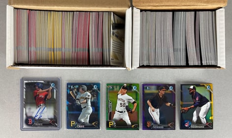 350+ 2016 Bowman Chrome Baseball Cards with Rookies, Stars, Autos, and Refractors
