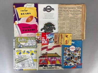 1951 Chicago Bears vs Green Bay Packers Program, 1963 San Francisco Giants Yearbook, Orioles Season