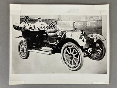1911 Chalmens Automobile with Ty Cobb and Nap Lajoie Photo