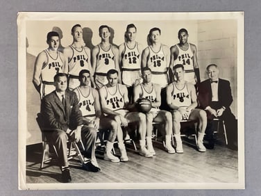Original 1955 - 56 Philadelphia Warriors Team Photo - NBA Champions