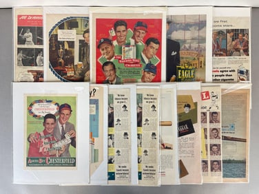 20 - Various Mickey Mantle, Joe DiMaggio, Ted Williams, and More Advertisement