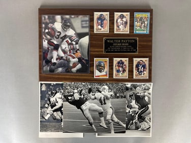 Walter Payton Collection of Photos and Framed Cards