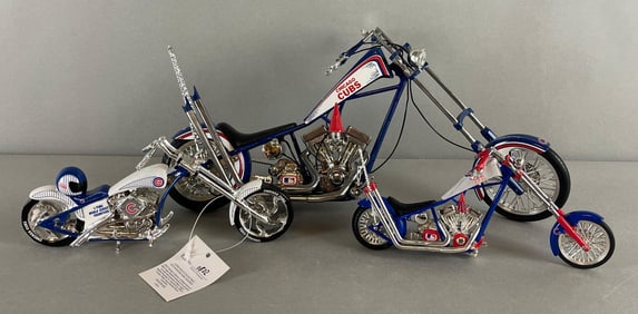 3 - Limited Edition Chicago Cubs Chopper Motorcycles