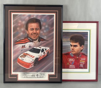Jeff Gordon and Alan Kulwicki Signed Lithographs
