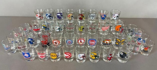 60+ Football, Basketball, Baseball, and Other Shot Glasses