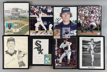 Group of 10 Chicago White Sox Signed Photo Cards and Prints with Minnie Minoso