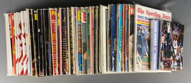 Group of 40 - 1950s - 90s Baseball, Basketball, and Football Magazines