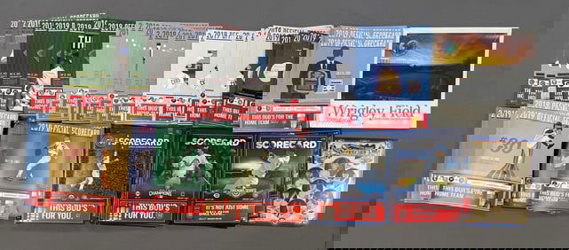 2016 - 2019 Large Group of Chicago Cubs Scorecards + Newspapers and more