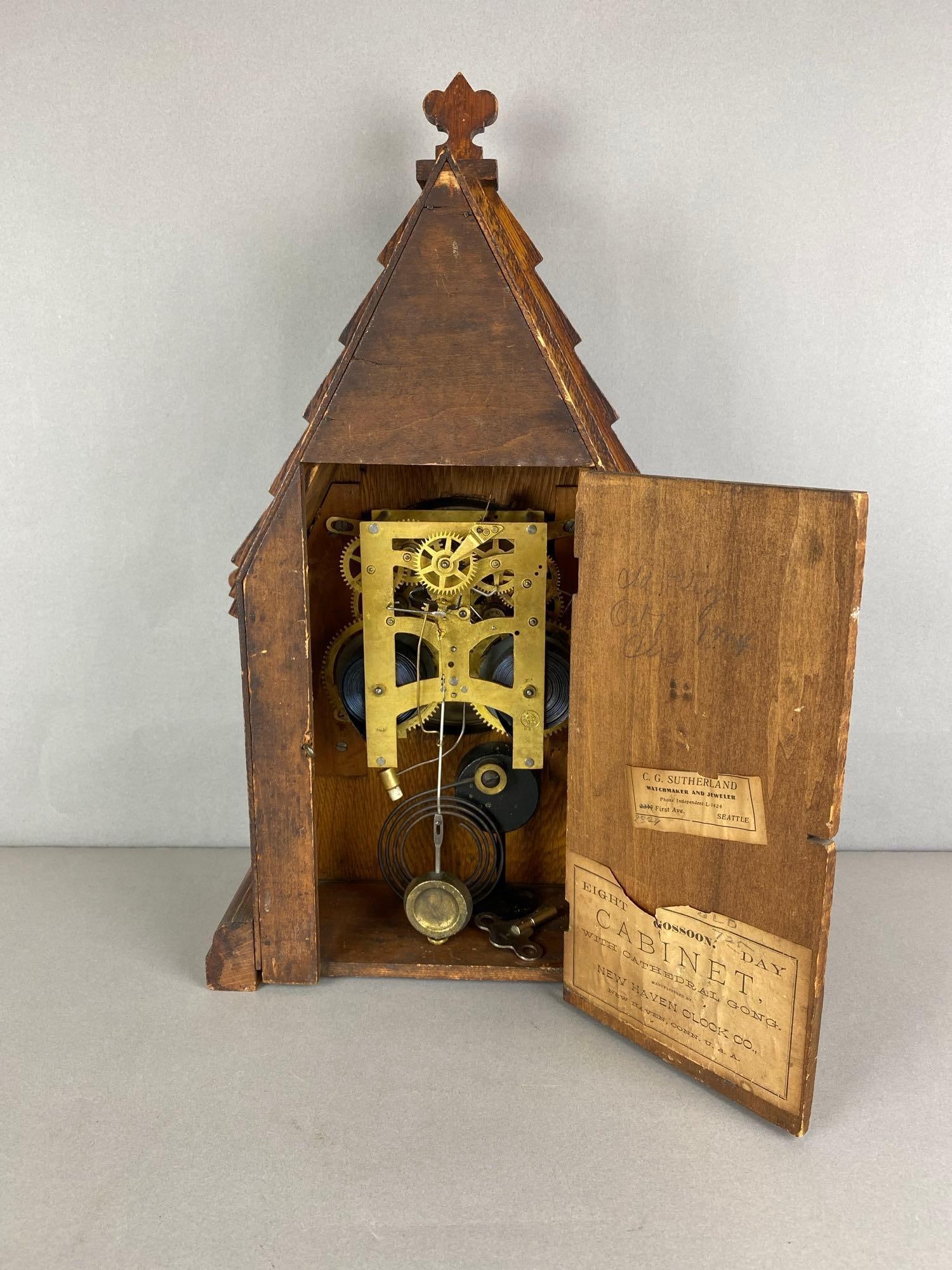 Antique Handmade Mantel Clock - 5