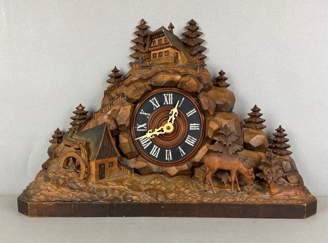 Antique Carved Mantel Clock (1 of 7)