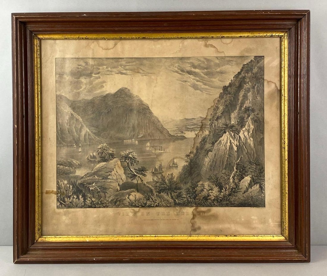 Currier and Ives View on the Hudson Lithograph (1 of 6)