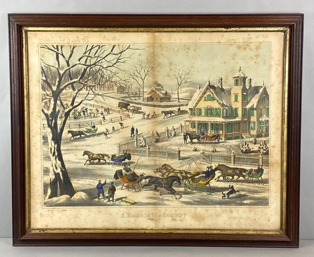Thomas Kelly A Home in the Country Winter Lithograph (1 of 4)