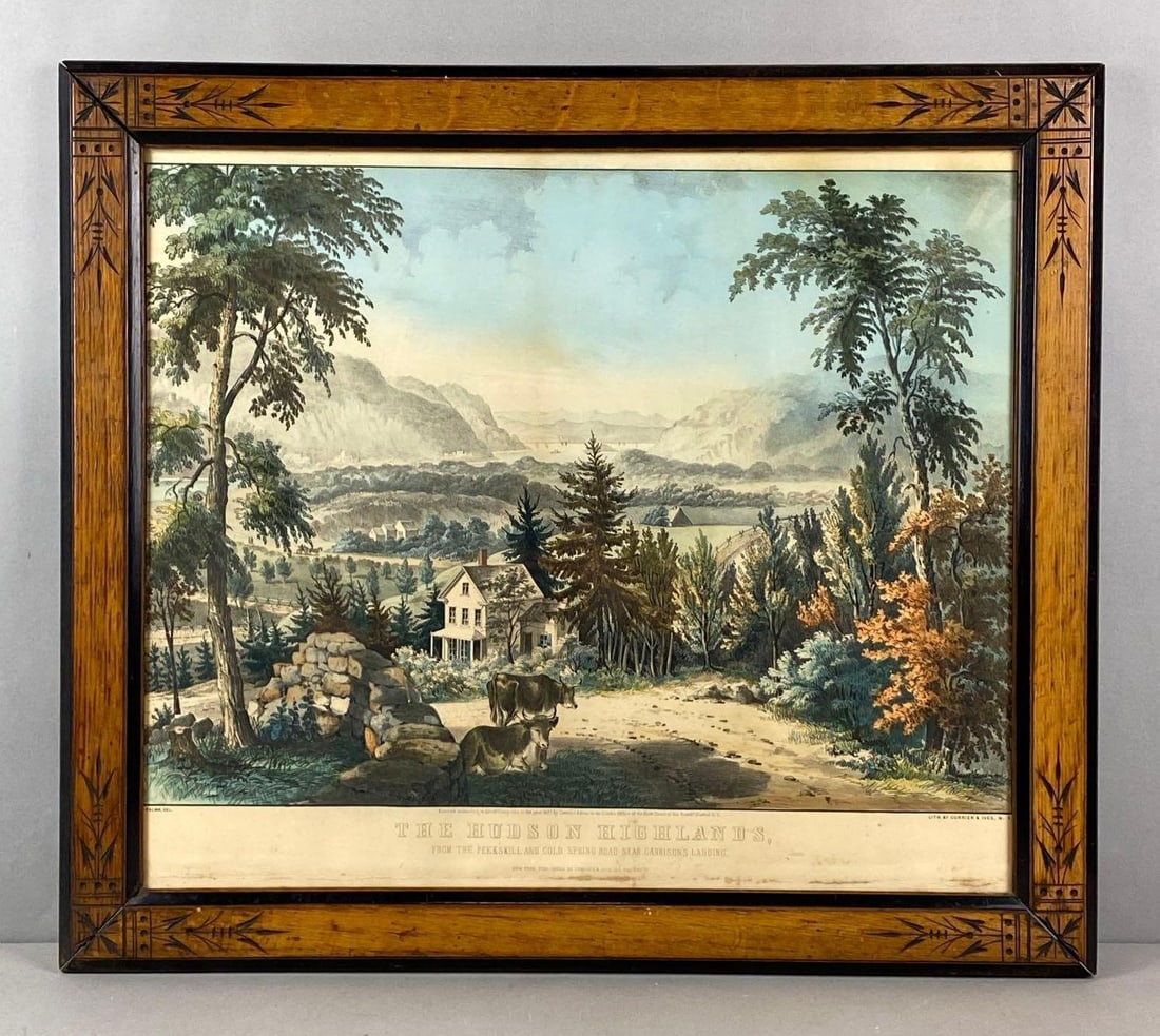 Currier and Ives The Hudson Highlands Lithograph (1 of 5)