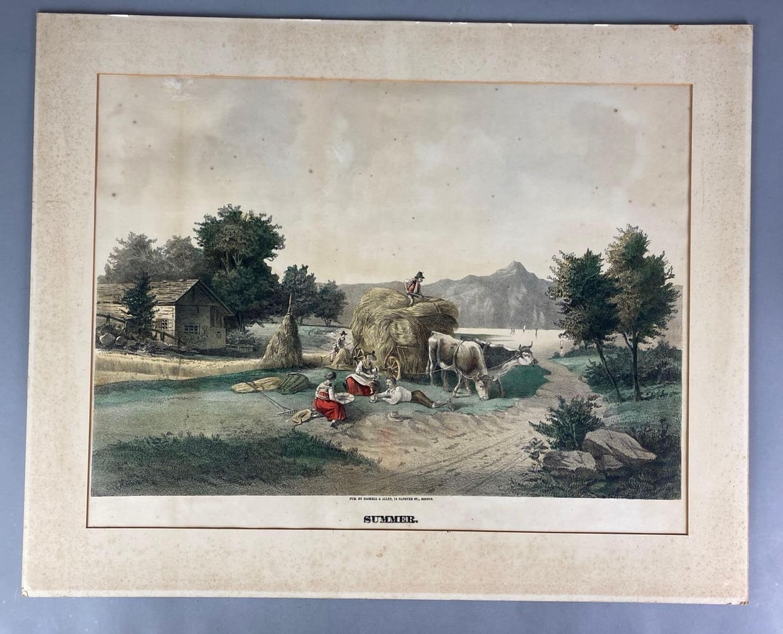 Antique Haskell and Allen Summer Lithograph (1 of 3)