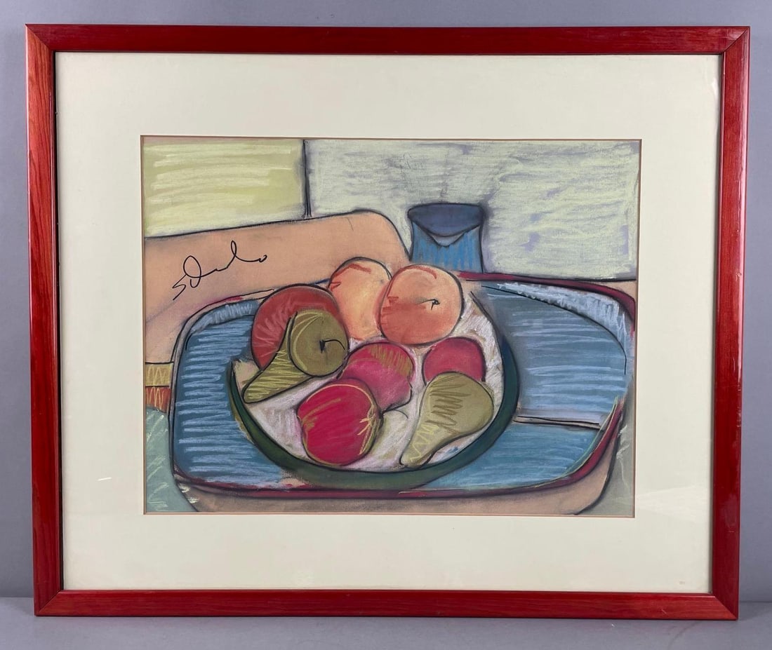 Artist Signed Mixed Media Still Life on Paper (1 of 3)