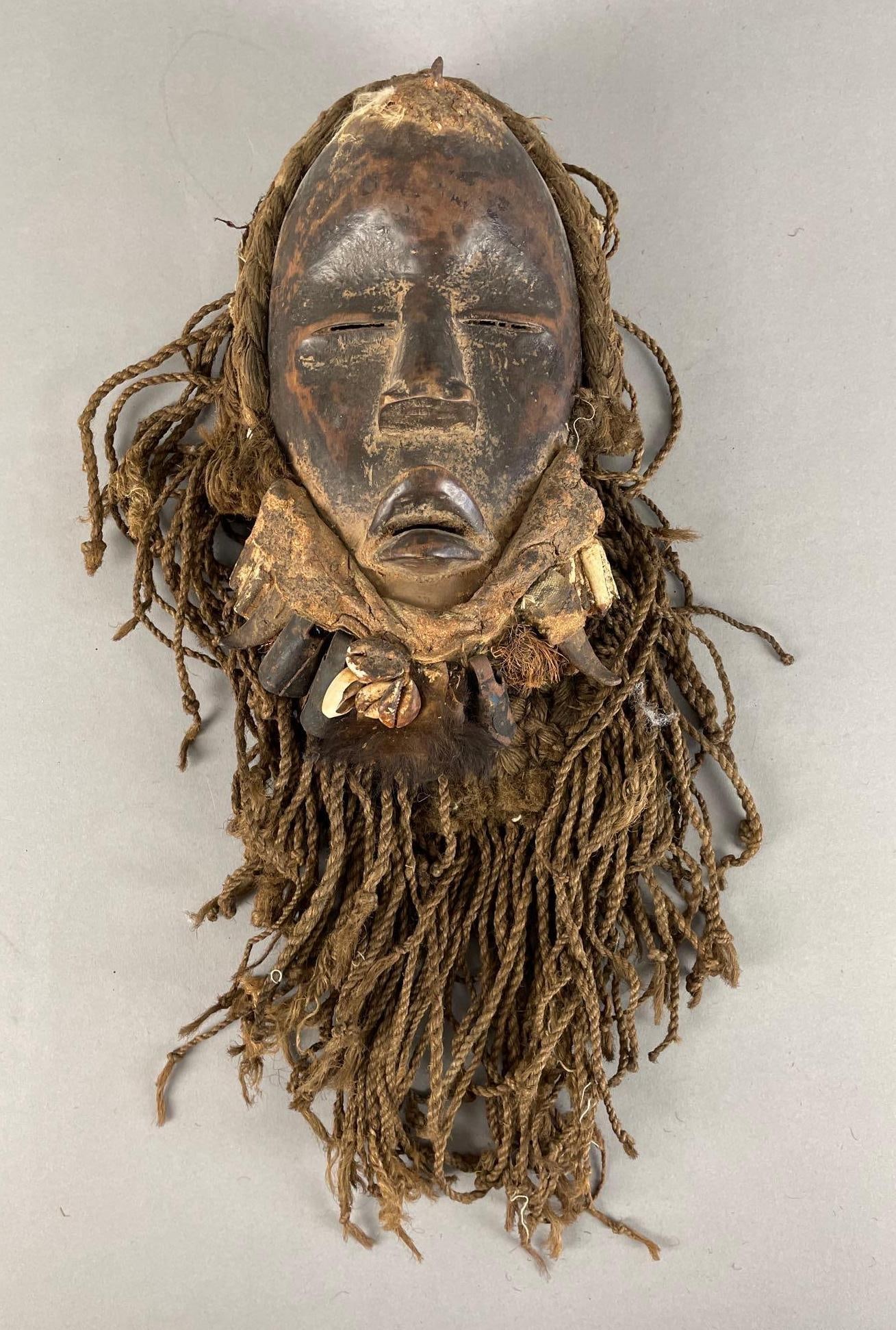 African Dan Tribal Carved Wood Mask (1 of 2)