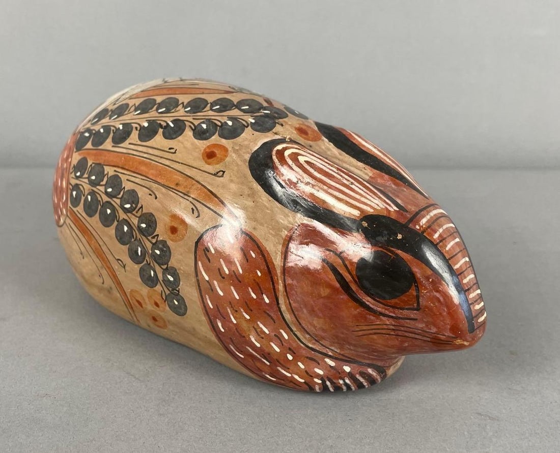 Tonala Mexican Folk Art Pottery Rabbit (1 of 4)
