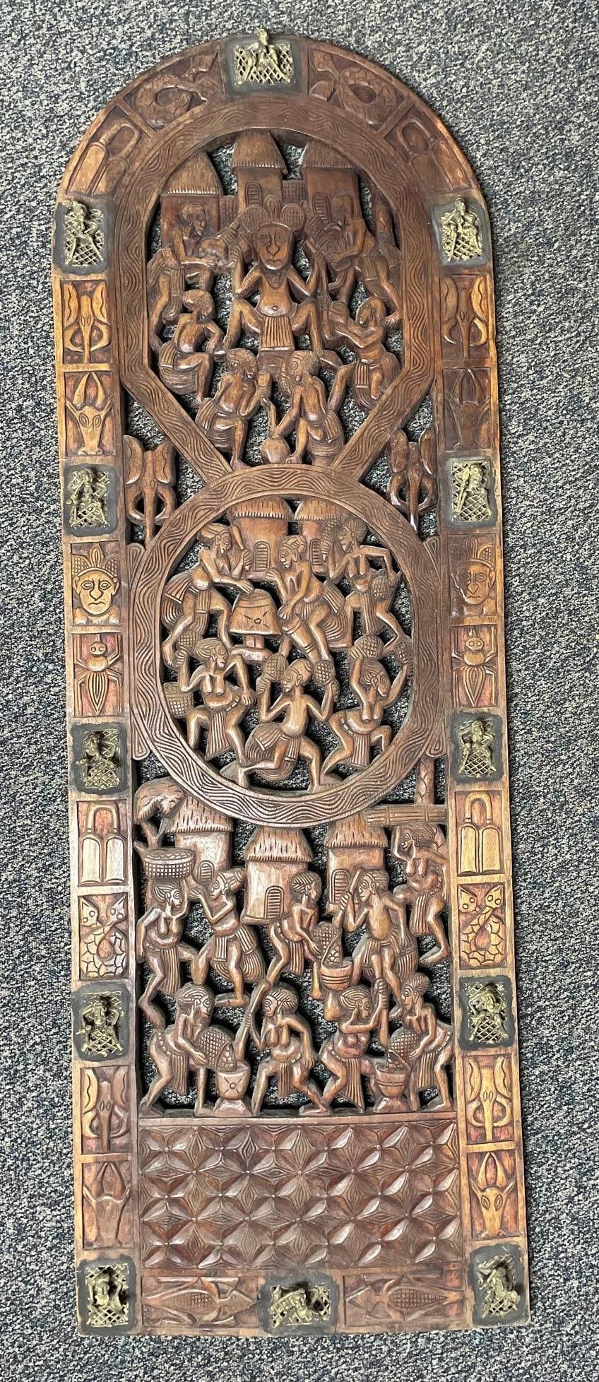 Beautiful African Cameroon Hand Carved Bamoun Royal Door (1 of 6)