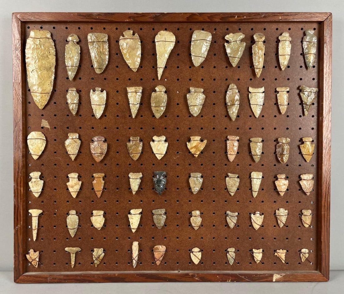 Group Display of Native American Arrowheads (1 of 3)