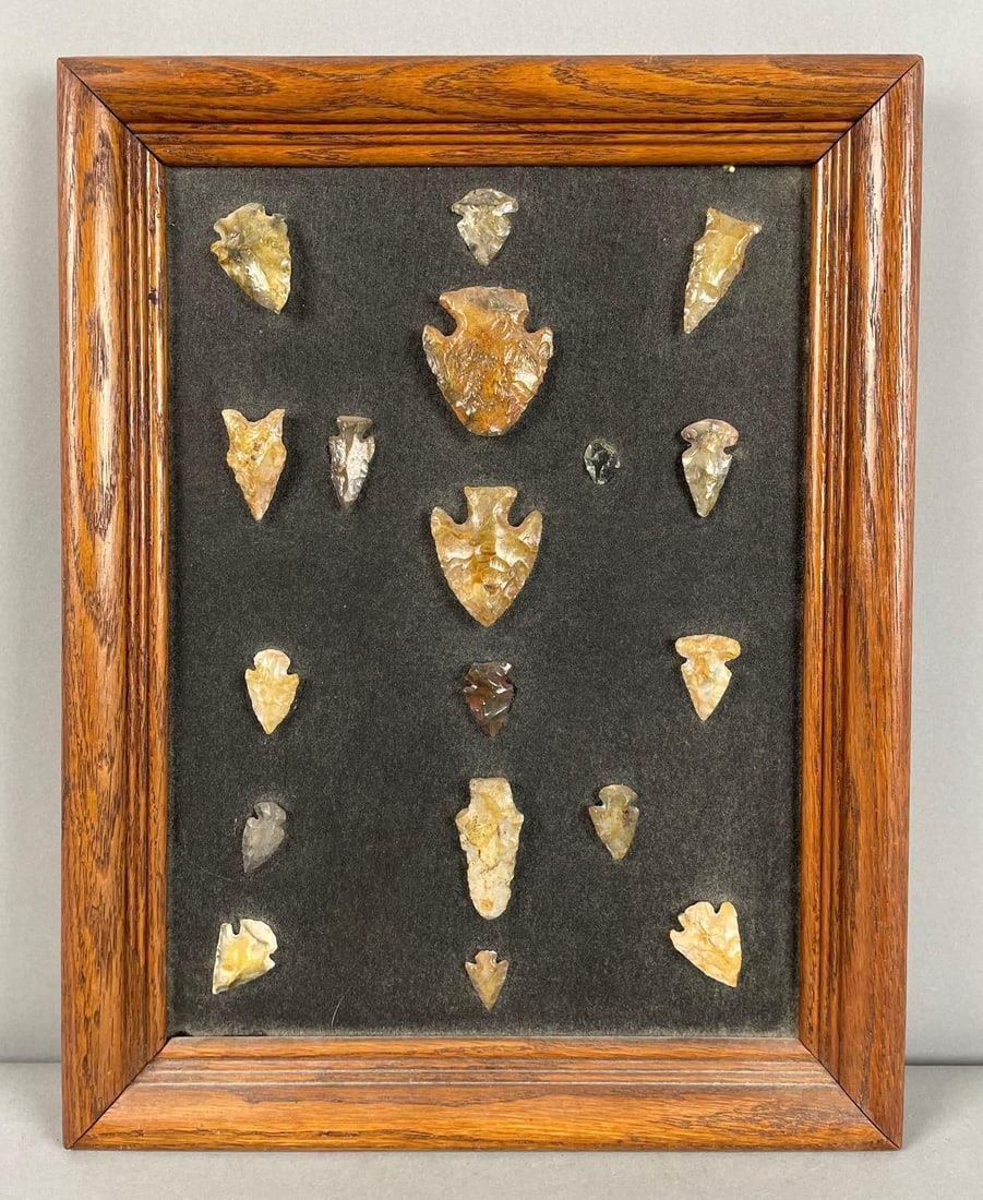 Group Display of Native American Arrowheads (1 of 3)