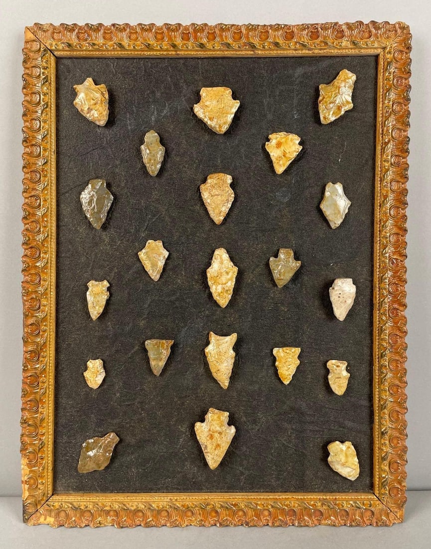 Group Display of Native American Arrowheads (1 of 3)