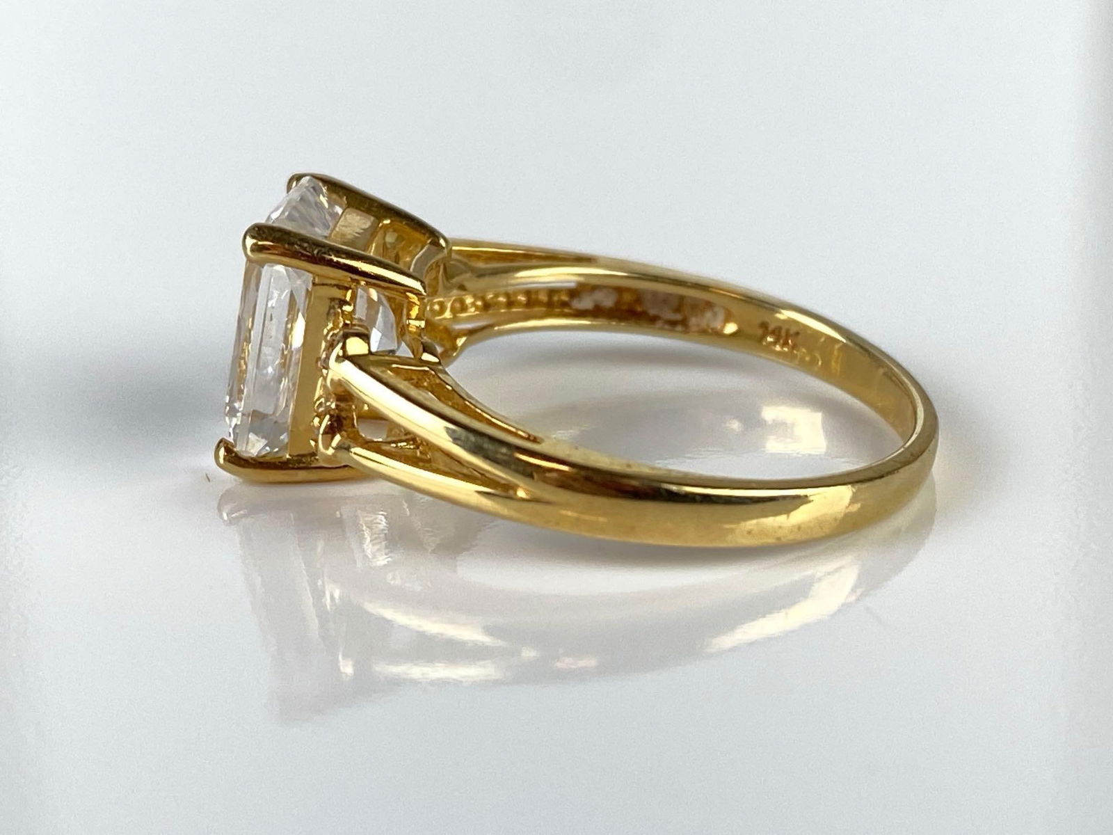 14K Gold CZ Ring - 2