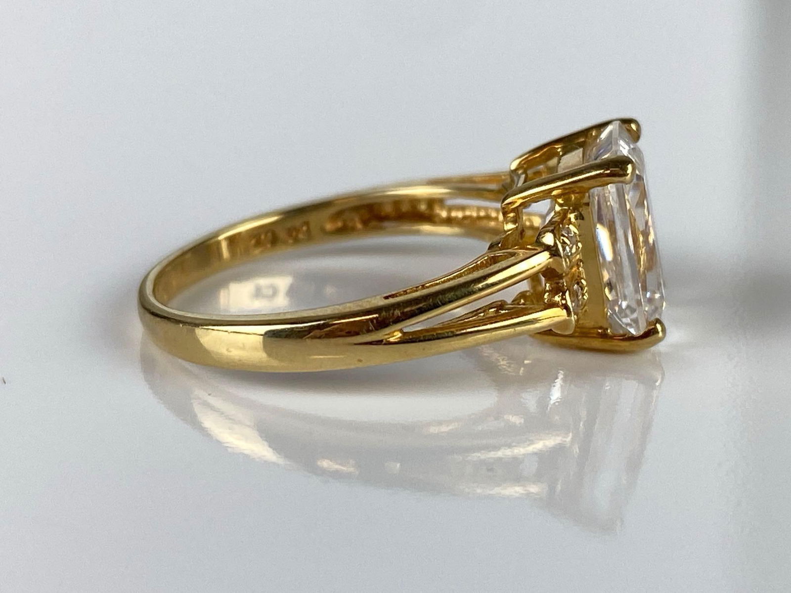 14K Gold CZ Ring - 3