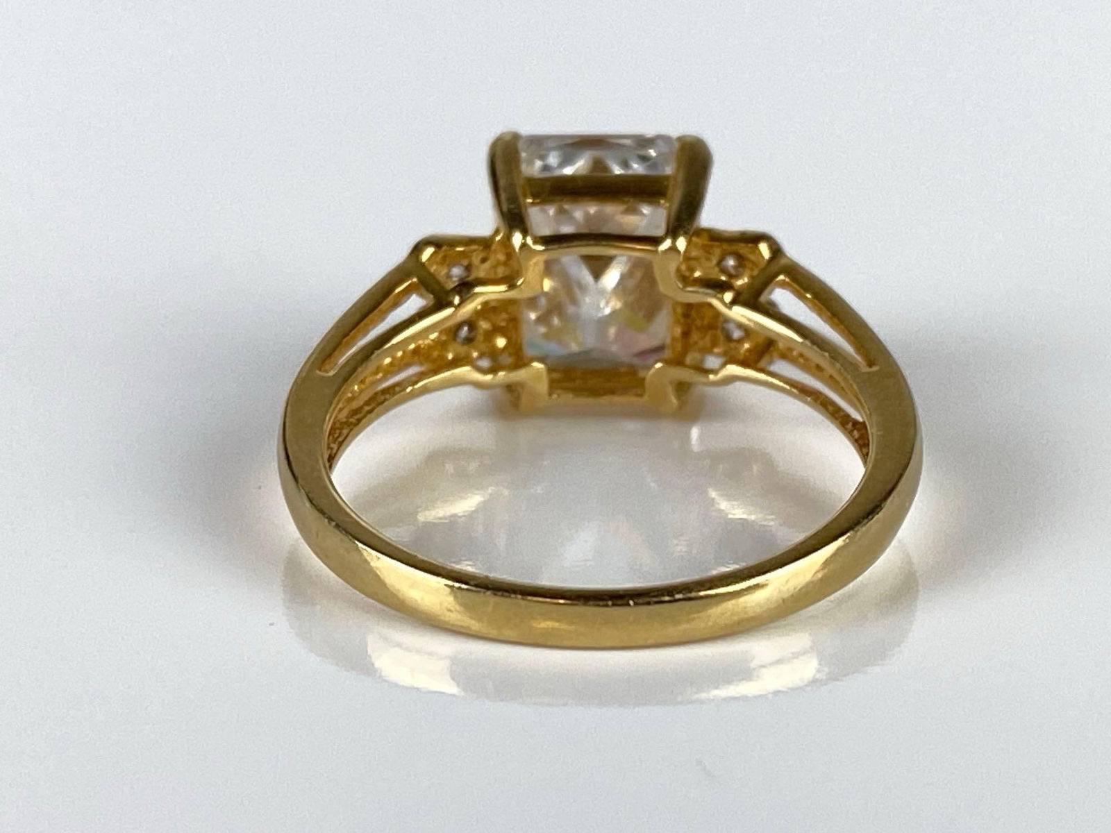 14K Gold CZ Ring - 4