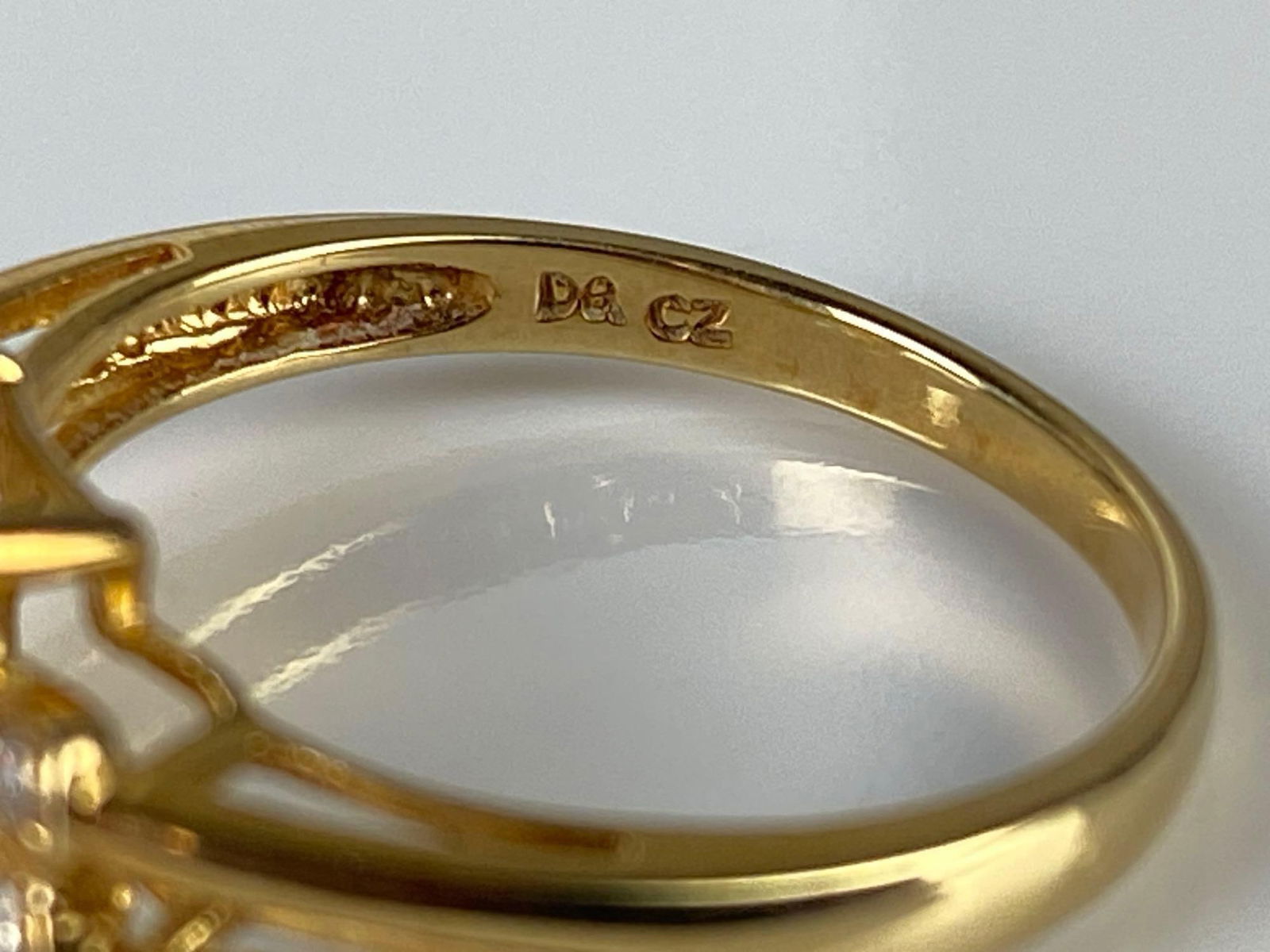 14K Gold CZ Ring - 6