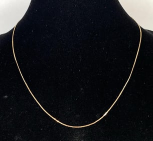 14K Gold Flat Link Necklace