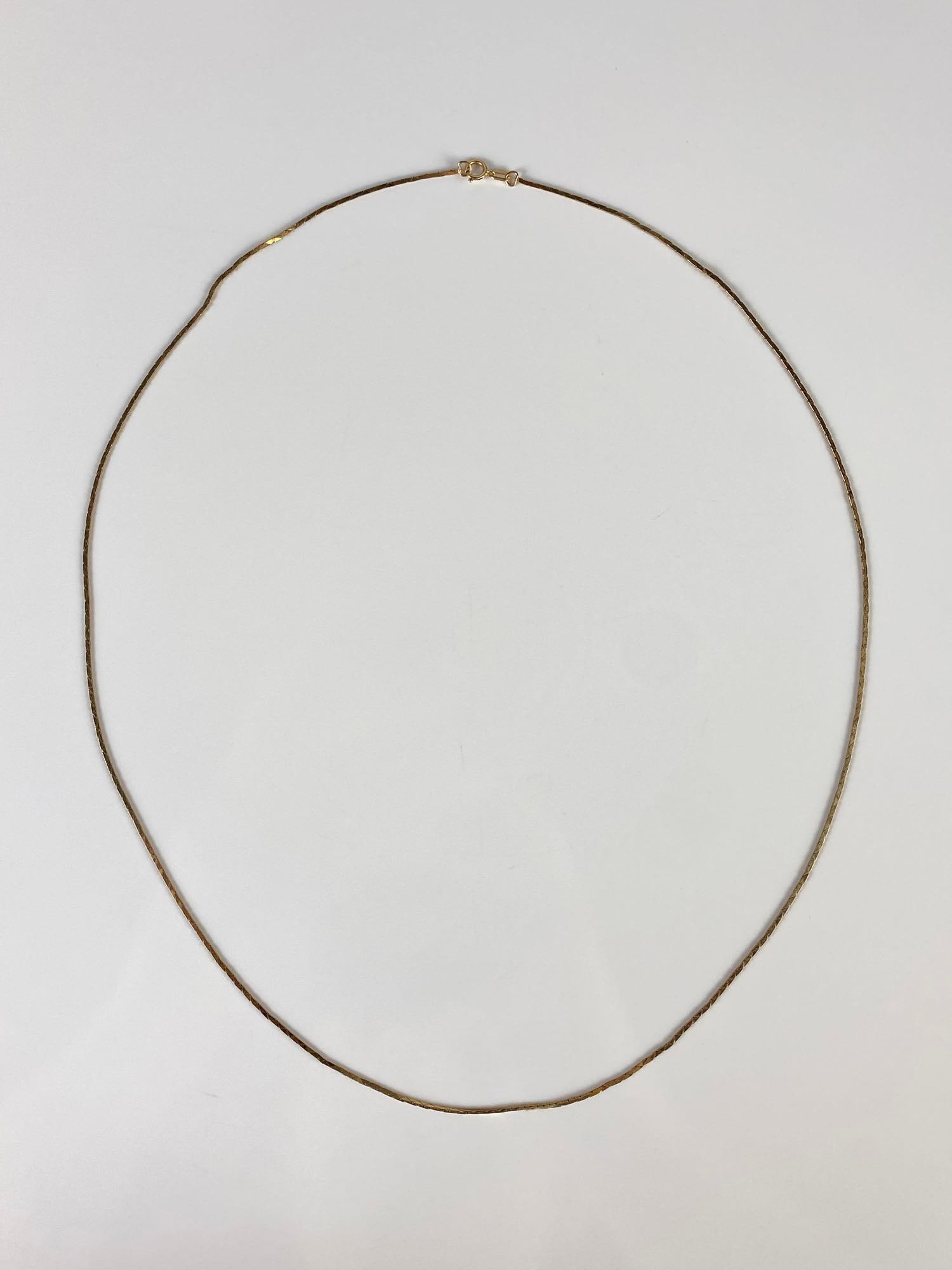 14K Gold Flat Link Necklace - 2