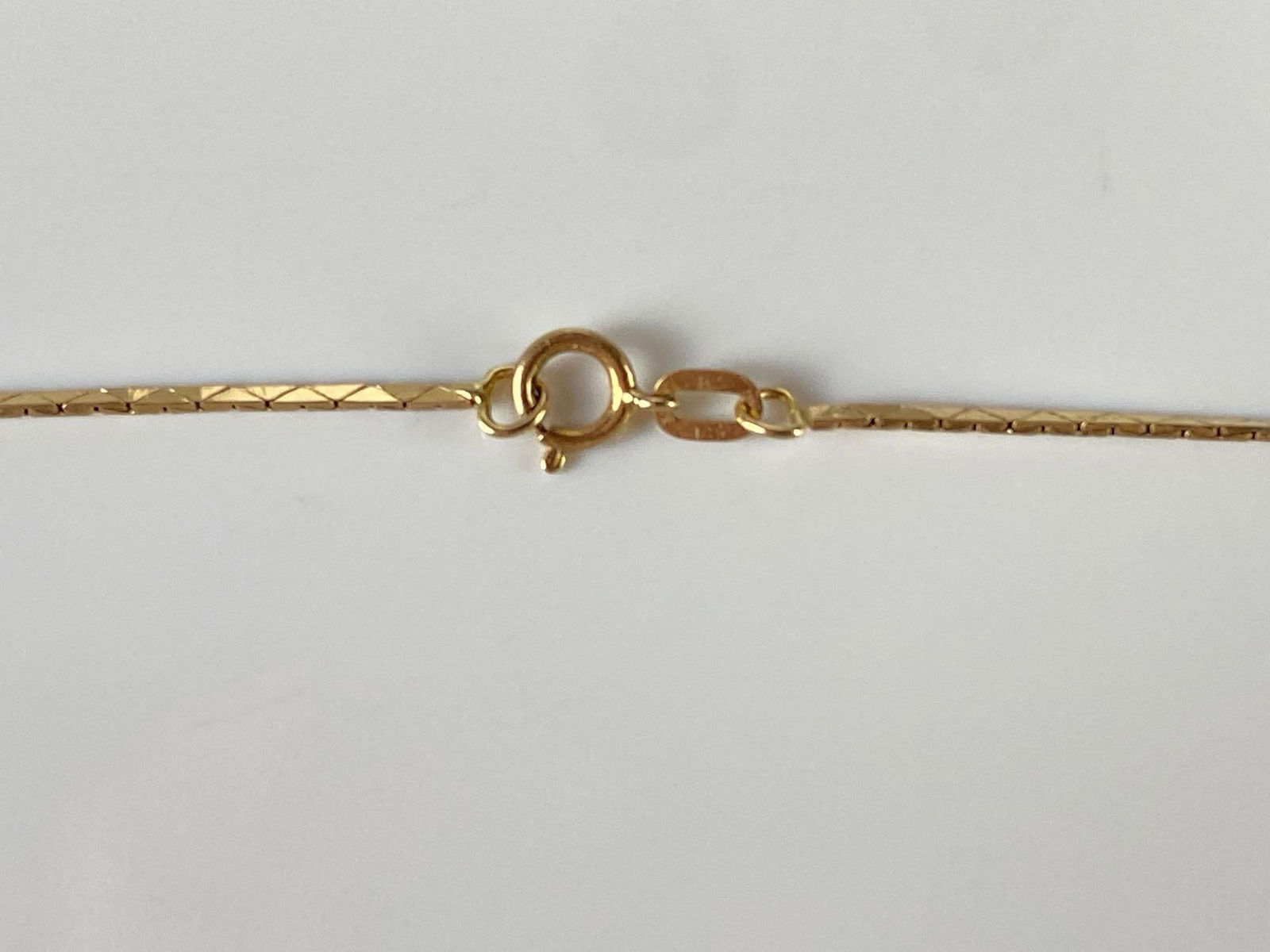14K Gold Flat Link Necklace - 3