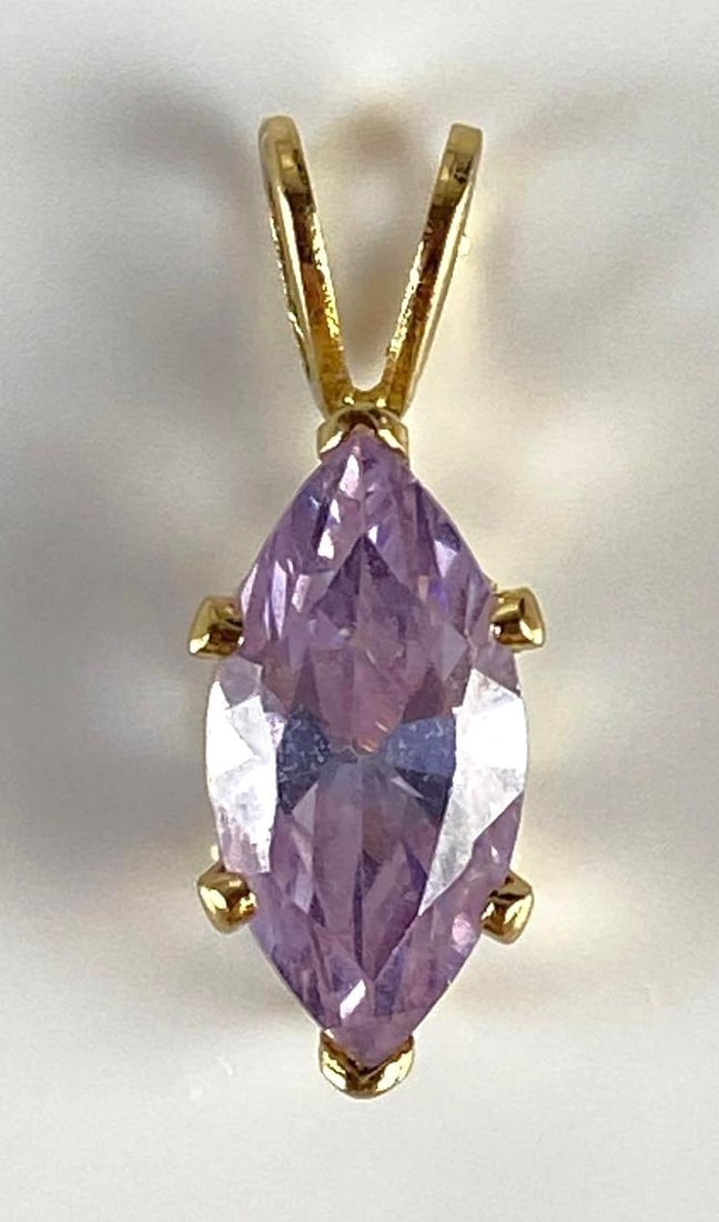 10K Gold Purple CZ Necklace Pendant: In-House Shipping Option: If you would like to use our in-house shipping service, please select “Arrange My Own Shipping” when paying your invoice. After payment, our in-house shipping team