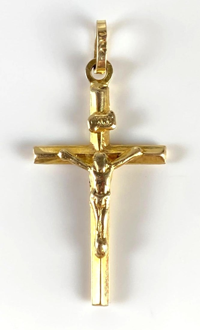 14K Gold Crucifix Cross Necklace Pendant (1 of 2)