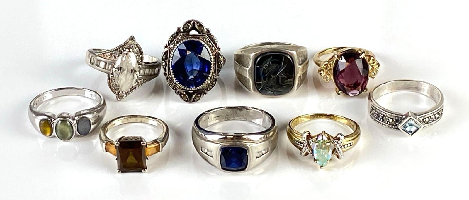 Group of 9 Sterling Silver Rings: In-House Shipping Option: If you would like to use our in-house shipping service, please select “Arrange My Own Shipping” when paying your invoice. After payment, our in-house shipping team