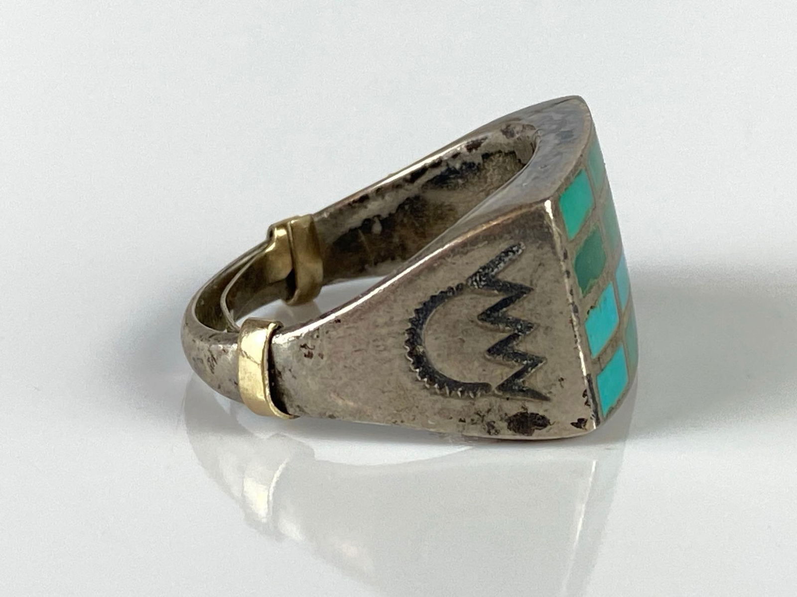Sterling Silver Turquoise Native American Ring - 3