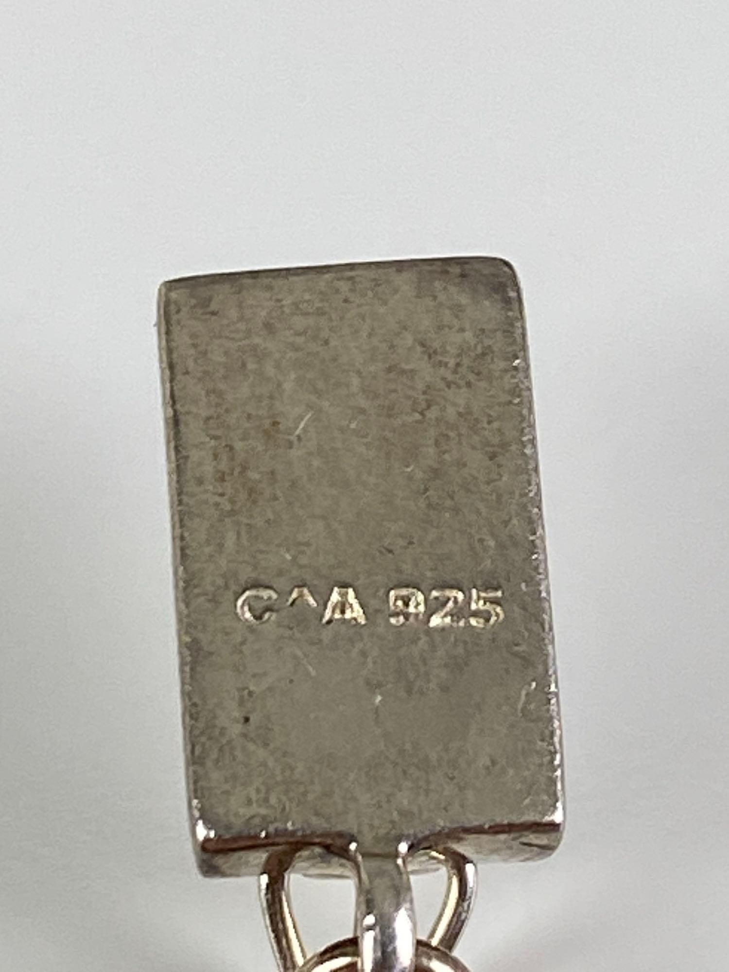 Signed Sterling Silver MOP Onyx - 2