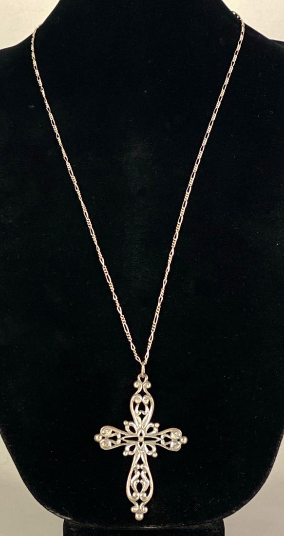 Sterling Silver Cross Pendant Necklace (1 of 4)