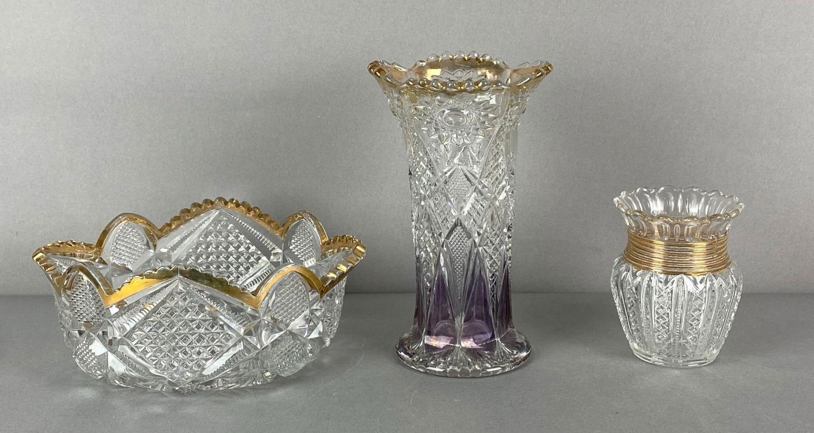 Group of 3 EAPG Gold Flash Items (1 of 4)